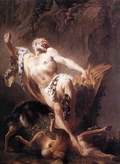 Joseph Benoit Suvee Milon of Crotona oil painting image